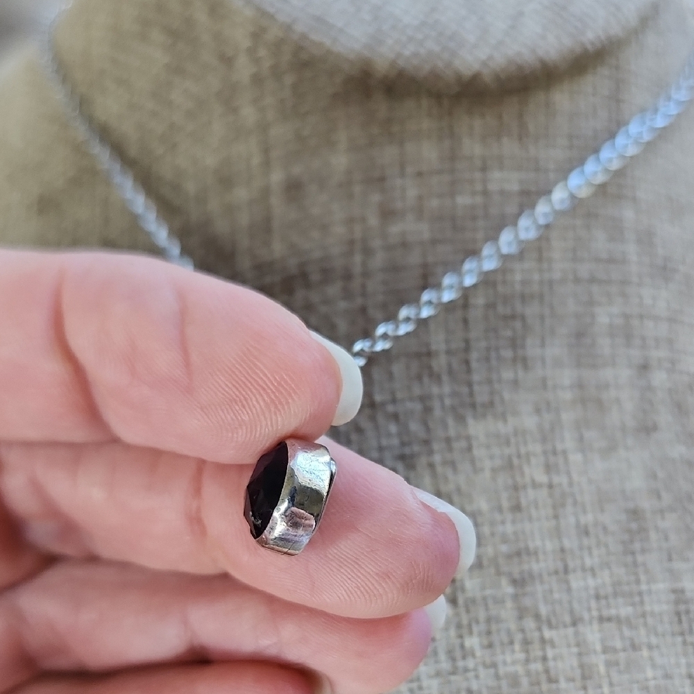 Handmade Amethyst Sterling Silver  Gemstone Pendant. Wearable Art - Picture 5 of 12